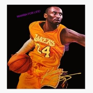 NEW!💯 SELF-CREATED KOBE BRYANT LAKERS 8.5x11 ULTRA GLOSSY BASKETBALL ART POSTER